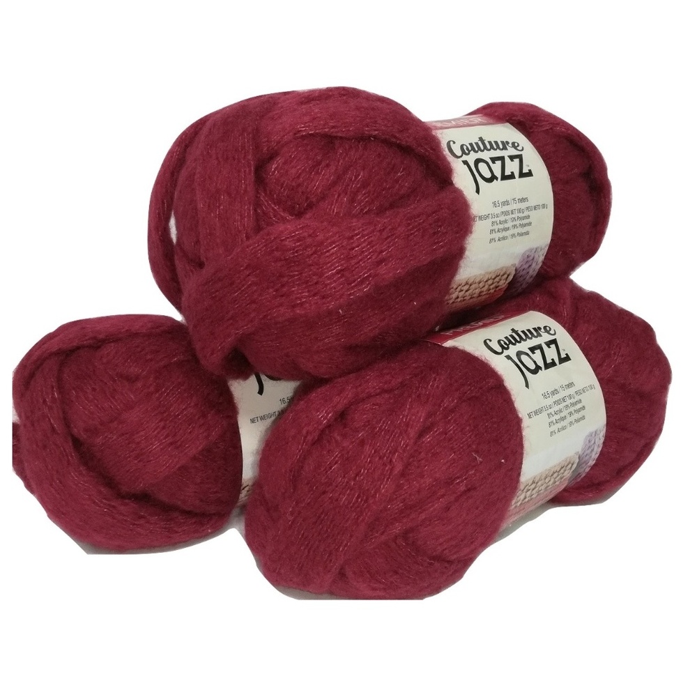 Couture Jazz Yarn -Ruby - Lot of 3 by Premier Yarn